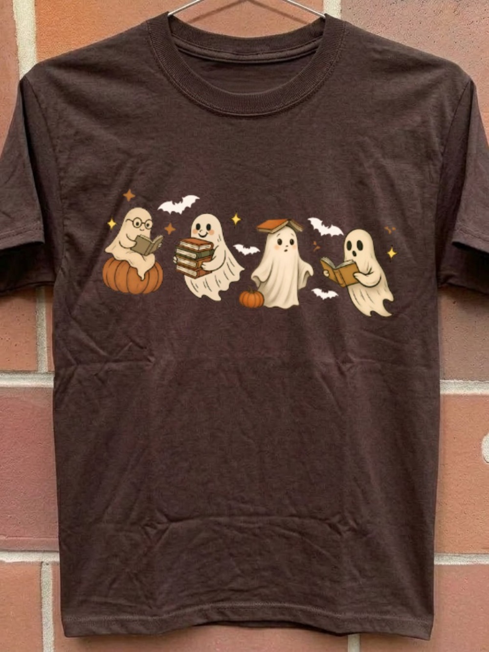 Brown Ghost Reading Costume T-Shirt